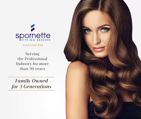 Spornette Boar Bristle Hair Brush for Women, Porcupine Brush for Detangling, Straightening & Smoothing