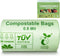 OMOTIYA Compostable Trash Bags, Small Compost Bags 3 Gallon, Extra Thick 0.8 Mils,