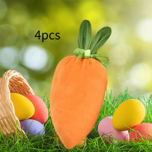 predolo Set 4 of Easter Carrot for Gifts and Treats, with Bunny Ears