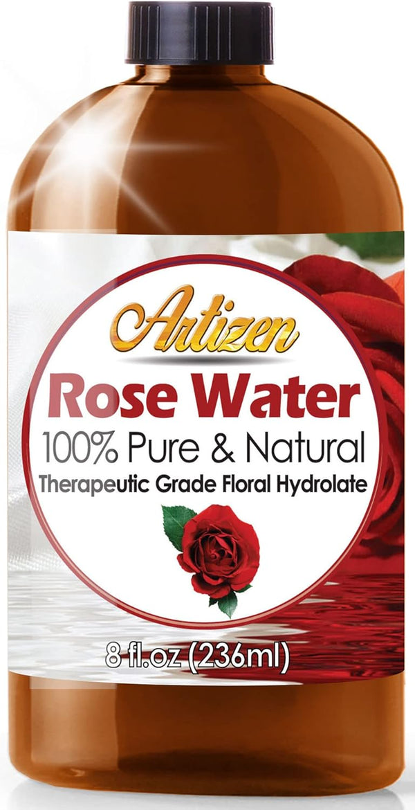 Artizen Rosewater Essential Oil - 100% Pure & Natural, Therapeutic Grade, Huge 8 Ounce Bottle