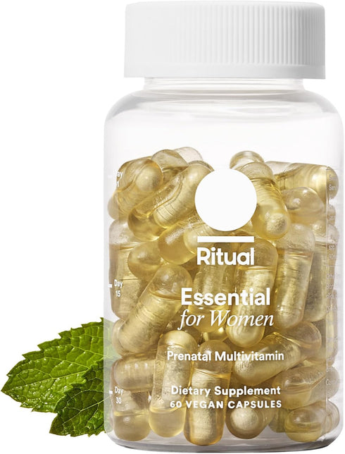 Ritual Essential for Women Prenatal Multivitamin, Folate & Choline for Neural Tube Support, Omega-3 DHA, Non-GMO