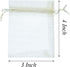 FOCCIUP 100 Pcs 3x4 Inches Mixed Color Organza Gift Bags with Drawstring for Christmas Wedding Birthday Party Favor