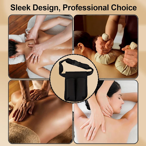 Hubaltuye 2 250ml Massage Holster, Massage Lotion Holster, Massage Oil Holster for Therapists and Professionals, It