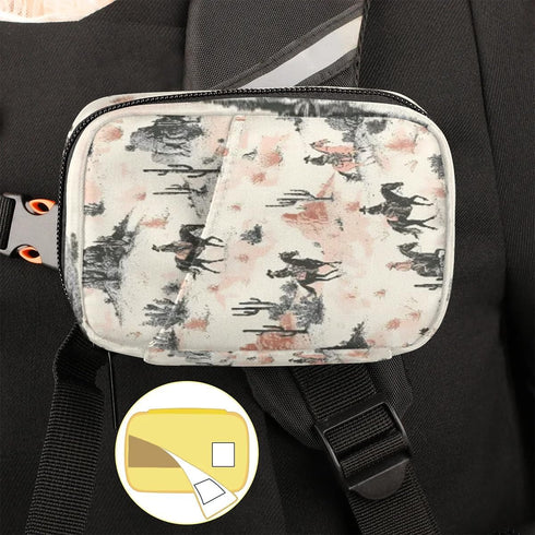 Hsnar 7 Western Desert Cowboy Weekly Pill Case Travel Pill Container with Removable Day Pill Organizer for Fish Oil