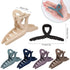 Whaline 6 Morandi Color 4.3 Inch Nonslip Jaw Strong Hold Matte Butterfly Clamp Hair Styling Accessories