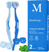 Soft Bristle Tongue Brush for Adults (2 Pack), Ergonomic Handle & Protective Cap, Improve Oral Hygiene & Reduce Bad
