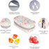 Serfeymi Upgraded Weekly Travel Pill Organizer 2 Times A Day AM PM, 7 Day PU Leather Pill Case, Floral 01