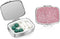 Soleebee Bling Crystal Pill Box, Portable 2 Compartments Daily Organizer, Small Travel Pill Case for Purse or Pocket
