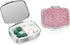 Soleebee Bling Crystal Pill Box, Portable 2 Compartments Daily Organizer, Small Travel Pill Case for Purse or Pocket