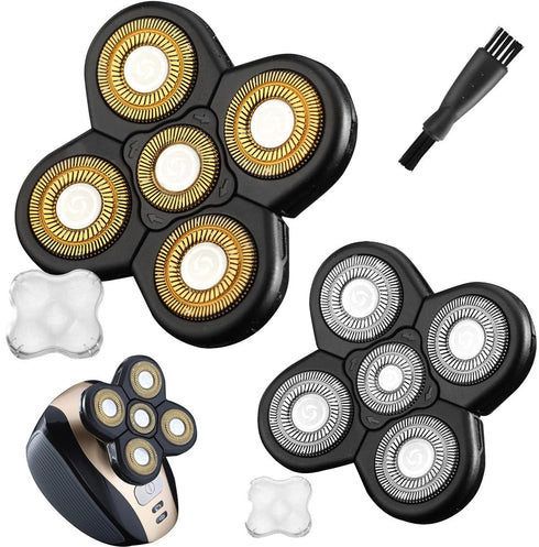 Universal 2 PCS 5 Blades Replacement Head for Head Shaver, 5 Blades Electric Razor Shaver Head