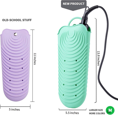 ZAXOP Silicone Heat Resistant Holder Mat Pouch for Flat Iron and Curling Iron (Mint Green)