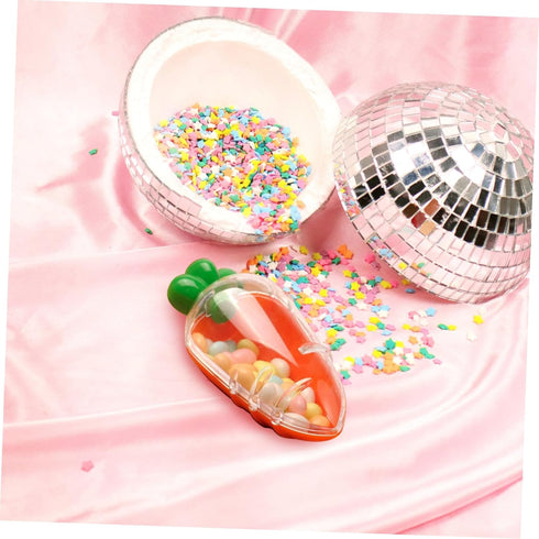 MIIZOO 12pcs Carrot Candy Containers Plastic Easter Boxes for Treat Storage Lightweight for Boys and Girls Parties