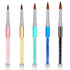Honoson 5 Pieces Nail Art Brush Set - Acrylic Nail Brush for 3D Flower, DIY Salon Manicure Pen, Sizes 4, 6, 8, 10, 12