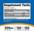 Nutricost CDP Choline (Citicoline) 300mg, 120 Vegetarian Capsules - Non-GMO, Vegetarian Friendly, Gluten Free