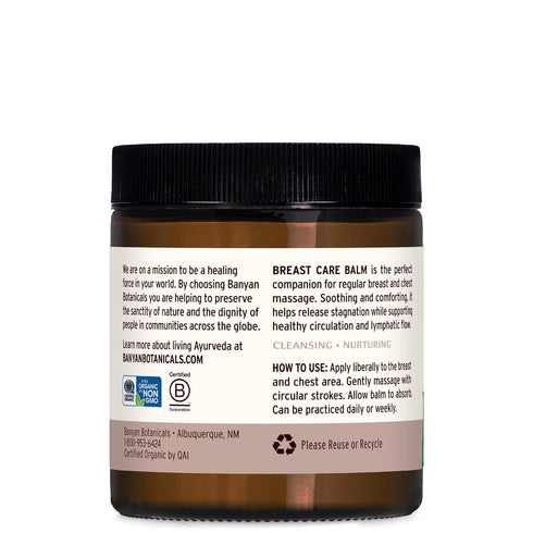 Banyan Botanicals Breast Care Balm – Organic Herbal Salve with Tulsi & Palmarosa for Lymph Massage & Breast Health (4