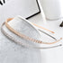 Ruihfas Rose Gold Tone Double Rows Crystal Rhinestones Headbands for Women, Wedding Party Hair Hoop