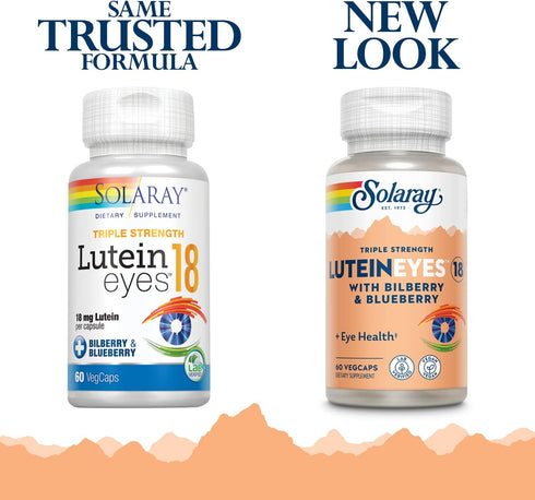 Solaray Triple Strength Lutein Eyes, 18 mg, Eye & Macular Health Support Supplement, Non-GMO (60 CT)
