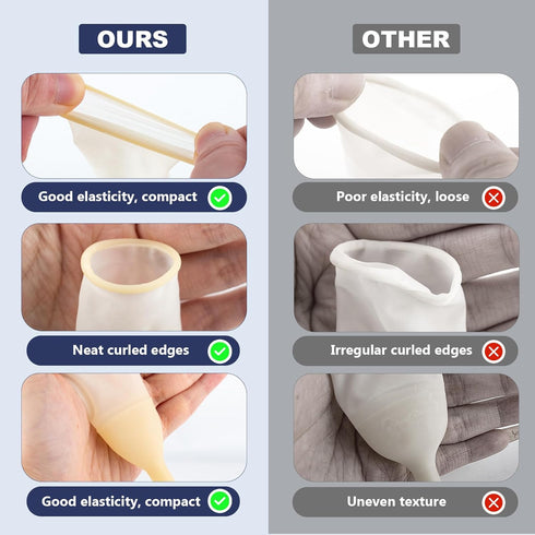 VEEVIIY 32 2 (30 mm) PCS External Condom Catheters for Men Overnight, Leak Proof Latex Condom Catheters for Urinary