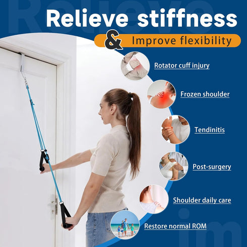 Shoulder Pulley for Physical Therapy, Pulleys for Shoulder Rehab, Over the Door Physical Therapy System, Arm Exercise