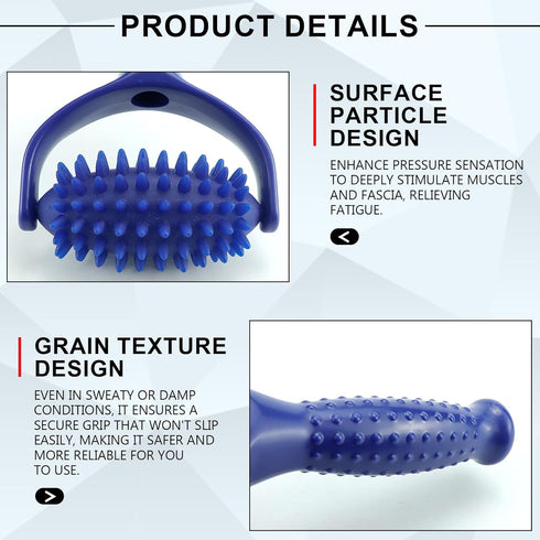 LCJAOF Massage Balls Roller with Handle - Self-Massage Roller Massage Tool for Muscle Relief Body Relaxation Fascia