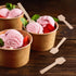 Mini Bamboo Utensils, 200PK Mini-Bamboo Spoons, 3.54" Disposable for Jelly, Pudding, Yogurt, Cake