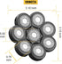 Men's Electric Shaver Replacement Heads, 8D Sharp Stainless Steel Blades - 8 Heads for Electric Rotary Shaver (Black)