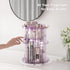 Rotating Makeup Organizer for Vanity, Adjustable Spinning Tray, Cosmetic Display Case with Brush Holder & Perfume Tray