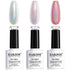 Holographic Nail Polish Set 3PCS, Rose Gold Silver Red Gel Polish Kit with Glitter Mermaid Unicorn Effect for Nail Art