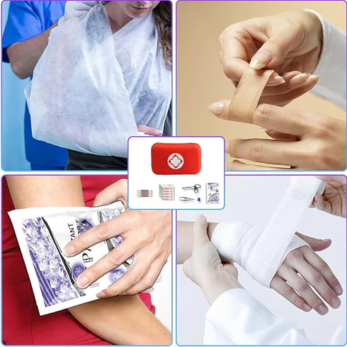 First Aid Kit for Home, Hiking, Camping, Outdoor Sport, 275 Pieces Survival Supplies Emergency Kit with Mini Gear Bag
