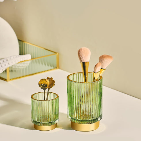 Makeup Brush Holder, Toothbrush Holders, Crystal Makeup Holder, Small Makeup Organizer, Retro Desktop Eyeliners,