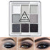 MAEPEOR 9 Colors Eyeshadow Palette, Black Grey Smokey Matte Glitter, Longlasting Waterproof Eye Shadow Set 1