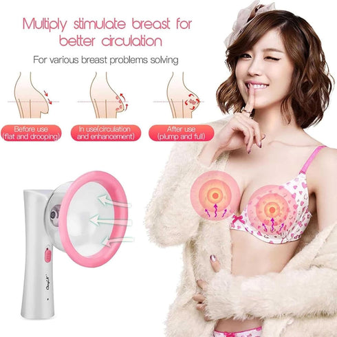 XFIXWSASV Charging,13.5cm Electric Breast Massager Promote Blood Circulation Anti Sagging Breasts Relax Machine USB