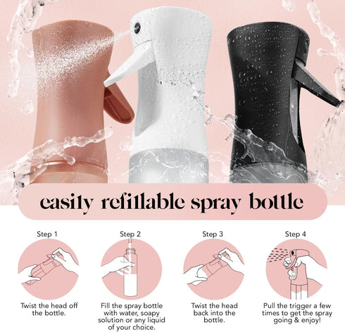 Kitsch 5 oz Spray Bottle for Hair, Continuous Water Mister with Ultra Fine Mist for Hairstyling, Cleaning, Plants
