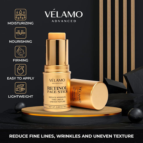 VELAMO ADVANCED Retinol Face Stick, Reduce Fine Lines and Uneven Texture, Anti-Aging Cream, 8 g/0.28 OZ