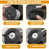 Yajouwin 7Pcs Set 1 Brushes,1 Brushes,4 Pads,1 Steel Wool Scrubber with Handle: Stainless Steel Scrubber Brush Long