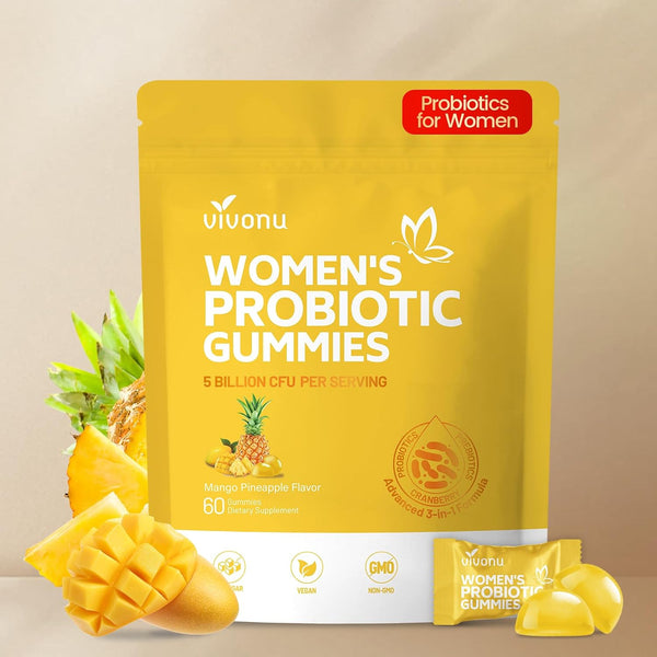 VivoNu Pineapple Gummies for Women Ph, Women Probiotic Gummies, Feminine Balance Gummy,