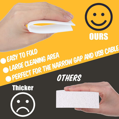 200 Pack Eraser Sheets Disposable Cleaning Sponge Thin Melamine Foam Sponge Eraser Nano White Eraser Wipes for Bathroom Kitchen Dish Furniture, Hard to Reach Places by Meanplan