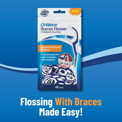 Braces Flosser - Designed for Braces, Ultra Strong Floss for Easy & Effective Clean, 40 Count (Pack of 4)