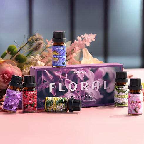 Floral Essential Oils Set, ARVIDSSON Flower Fragrance Oil for Candle Making, Diffuser Scented Oil Gift for Women -