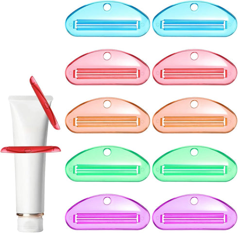Xinjoduz 10 PCS Tooth Pastetooth Paste Squeeze, Plastic Toothpaste Tube Squeezer Tool Hanging