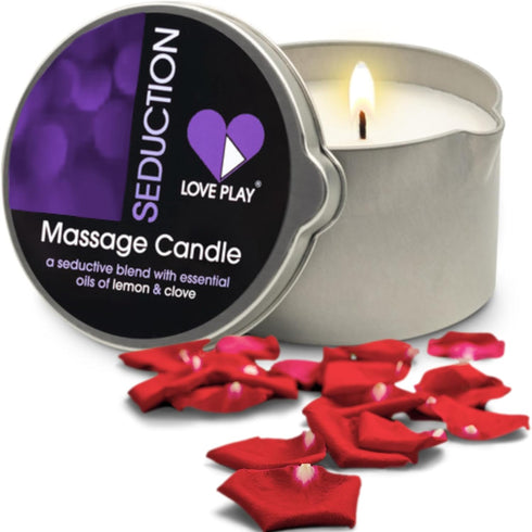 Massage Oil Candle - Vegan Hydrating Body Oil for Home SPA Relaxation - Essential Oils (6.76oz)