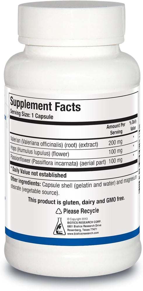Biotics Research V.H.P. – Valerian, Hops, Passionflower, GABA Relaxation Formula, 90 Capsules