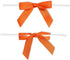 Bright Creations 100 Pack Orange Twist Tie Bows for Treat Bags - 3" Small Satin Ribbons for Craft Decoration and Gift