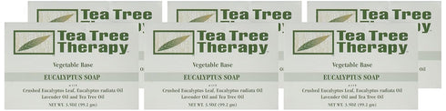 Tea Tree Therapy Vegetable Base Bar Soap, Eucalyptus, 6 Count