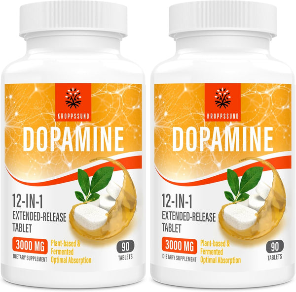 Kroppssund Natural Dopamine Supplement, 90 Tablets, 2 Bottle