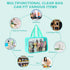 Yowivon Clear Beach Makeup Bag - Big Travel Toiletry Bag for Skincare and Cosmetics, Transparent Waterproof Design