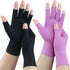 2 Pairs of Compression Gloves for Men Women, Arthritis Relief, Anti-Slip Fingerless Gloves for Hand Support (Pure