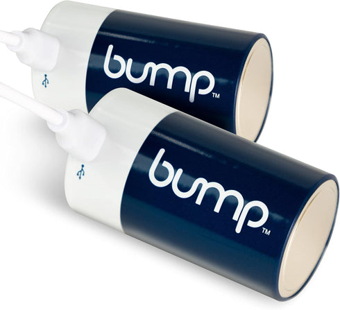 bump D 1.5V Rechargeable Batteries - 2 Pack - Lithium Ion, High Output, Fast & Long Lasting USB-C Charge, Use in Flashlights, Devices w/Extended Running Time Requirements, Charger Cable Included