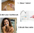 90 Toothpaste Tablets in Refill/Recycle Glass Tube, Travel and Daily Use, Nano Hydroxyapatite, Vegan (Peach90)