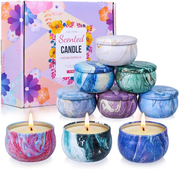 Scented Candles Gifts Set for Women, 9 Pack Aromatherapy Candles Pack Soy